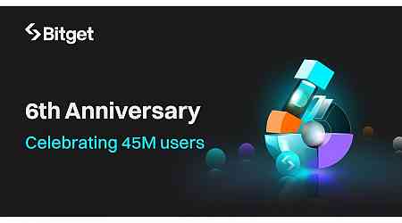 Bitget Celebrates Its 6th Anniversary, Surpassing 45 Million Users