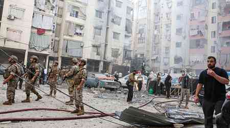 Hezbollah top commander among 14 killed in Israeli strike on Beirut