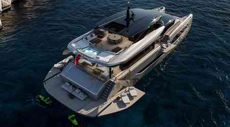 This New 111-Foot Hybrid Catamaran Is Topped With a Glass Hot Tub