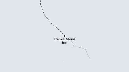 Map: Tracking Tropical Storm Jebi