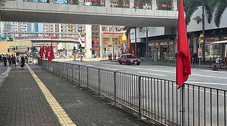 Police investigate damaged flagpoles in Sham Shui Po