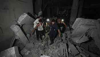 A strike on a mosque kills 19 as Israel bombards northern Gaza and southern Beirut