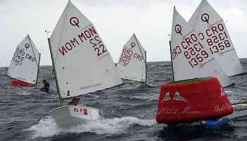 At the Yacht Club de Monaco first races for the Optimist European Team Racing Championship