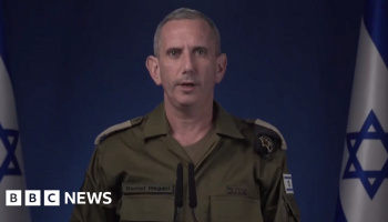 Watch: Israeli military chief announces strikes in Iran