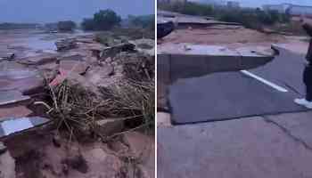 Beloved race track destroyed and swept away with car park underwater just two weeks before hosting huge MotoGP event