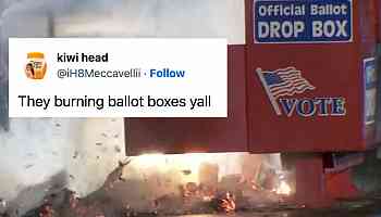 People Are Stunned At This Video Of A Burning Ballot Box In Vancouver