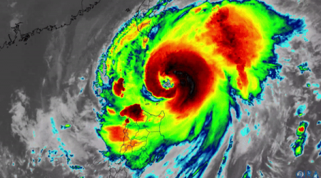 Satellite Footage Shows Typhoon Intensifying as It Nears Taiwan