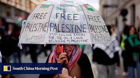 Thousands march for Palestinians ahead of October 7 anniversary