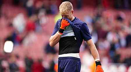 Aaron Ramsdale in tears on Arsenal pitch after goalkeeper made first return to Emirates