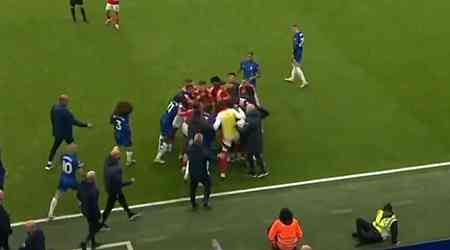 Chelsea and Nottingham Forest stars in mass brawl as Maresca decked and star left injured