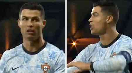 Cristiano Ronaldo makes sarcastic gesture as Portugal star fuming after Scotland draw