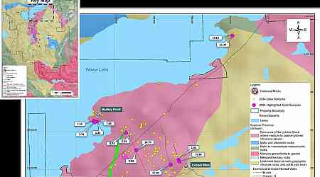 Red Pine discovers additional high-grade veins on surface north of the Jubilee Deposit, Wawa Gold Project