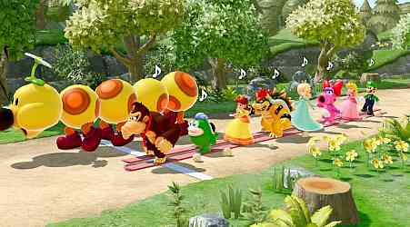 Nintendo plays the extravagant host in 'Super Mario Party Jamboree'