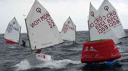 At the Yacht Club de Monaco first races for the Optimist European Team Racing Championship