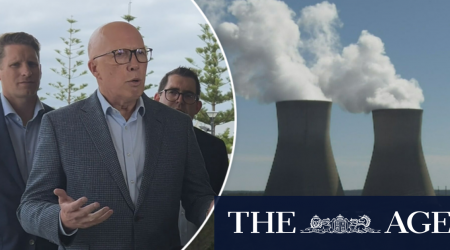 Dutton met with angry protesters at the site of proposed nuclear plant