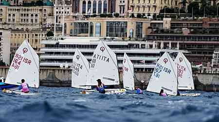 At the Yacht Club de Monaco high-level competitors gather for the 2024 Optimist European Team Racing Championship