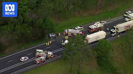 Two dead and one seriously injured in two-vehicle crash at Wamuran, north of Brisbane