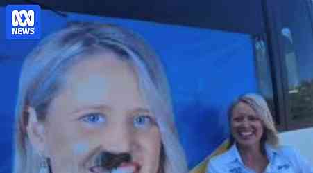 LNP leader says Cairns candidate Bree James's joke about her banner being defaced with a Hitler moustache was 'wrong'