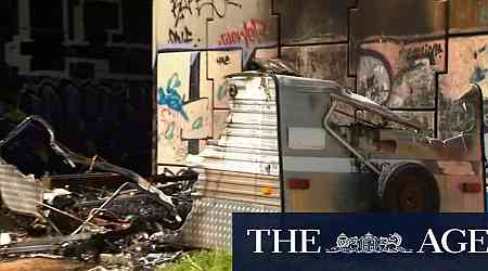 Arson attack on caravan leaves couple homeless