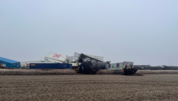 19 cars off the track following train derailment near Beiseker, Alta.