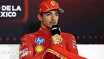 Ferrari's Leclerc fined for swearing in news conference