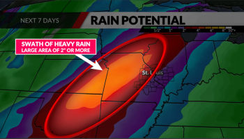 Rounds of heavy rain to fall in Missouri starting Saturday