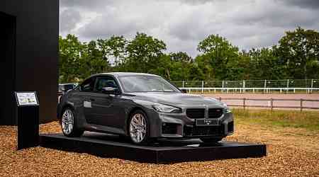 2025 BMW M2 Grigio Telesto Featured Alongside Matching M Bike