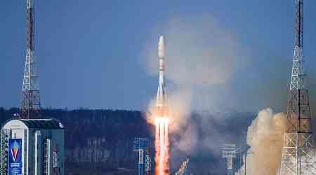 Russia launches Soyuz rocket with dozens of satellites, including two from Iran