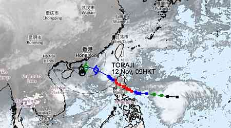 Storm Toraji expected to come within 200km of HK