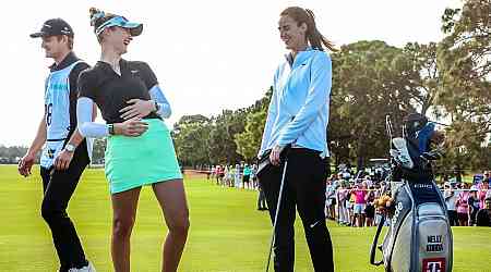 Caitlin Clark's golf skills rated by Nelly Korda after almost striking fan in the head