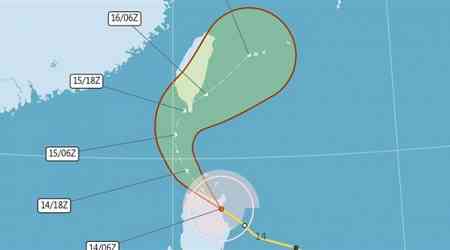 Taiwan issues land warning for Typhoon Usagi