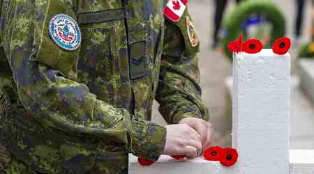 Bikers arrested at Ontario Remembrance Day ceremony after looking to lay black wreath