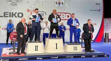 Taiwan powerlifter wins 2 golds, tops world record at Reykjavik Championships