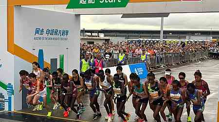 Thousands join 10km races on airport's third runway