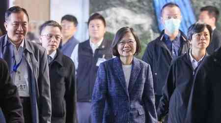 Former President Tsai Ing-wen departs for security forum in Canada