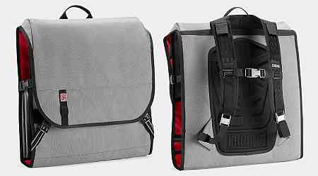 Odd backpack is designed for carrying spare bicycle tires and large objects