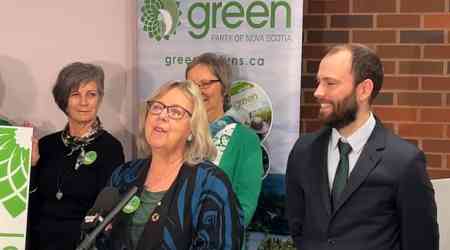 Elizabeth May slams snap N.S. election call at Halifax Green rally