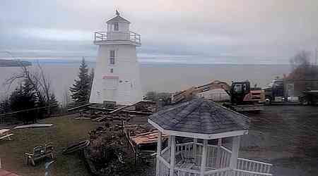 Historic Nova Scotia lighthouse moved from cliff's edge due to erosion