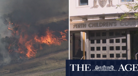 Two 14-year-olds charged over Perth fire