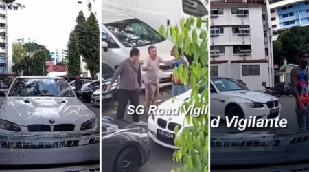 Carpark dispute leads to drivers comparing car models and number of driving licenses