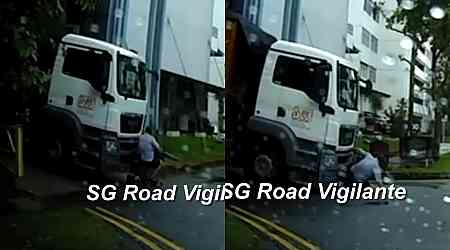 Truck hits elderly PMD rider in Ubi, latter refuses to be taken to hospital