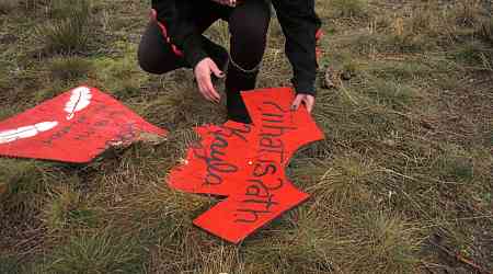 Ongoing vandalism to Vancouver Island Red Dress project