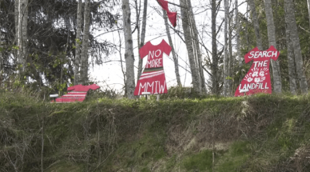 Advocates outraged after dozens of memorial red dresses vandalized on Vancouver Island