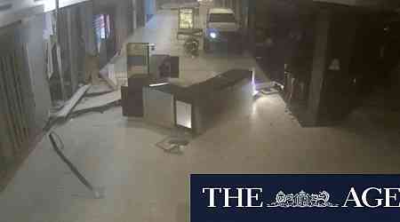 Thieves steal safe and destroy storefronts in shopping centre ram raid