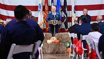 Biden celebrates 'Friendsgiving' with service members in New York