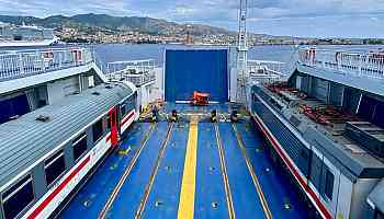 I rode a train that rolls aboard a ferry. For just $30, it was a unique way to see the beautiful Italian coast.