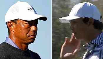 Tiger Woods given order by son Charlie on course as caddie intervenes with remark