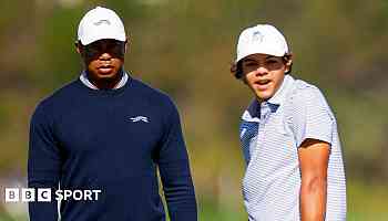 Tiger Woods and son Charlie, 15, tied for first in Orlando