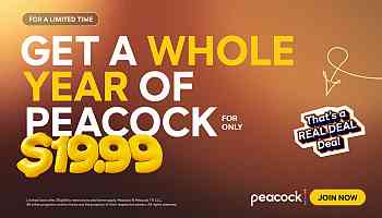 Be quick: 75% off Peacock subscriptions