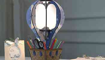 Air Balloon Lamp concept adds a cute light source and pen holder to your desk